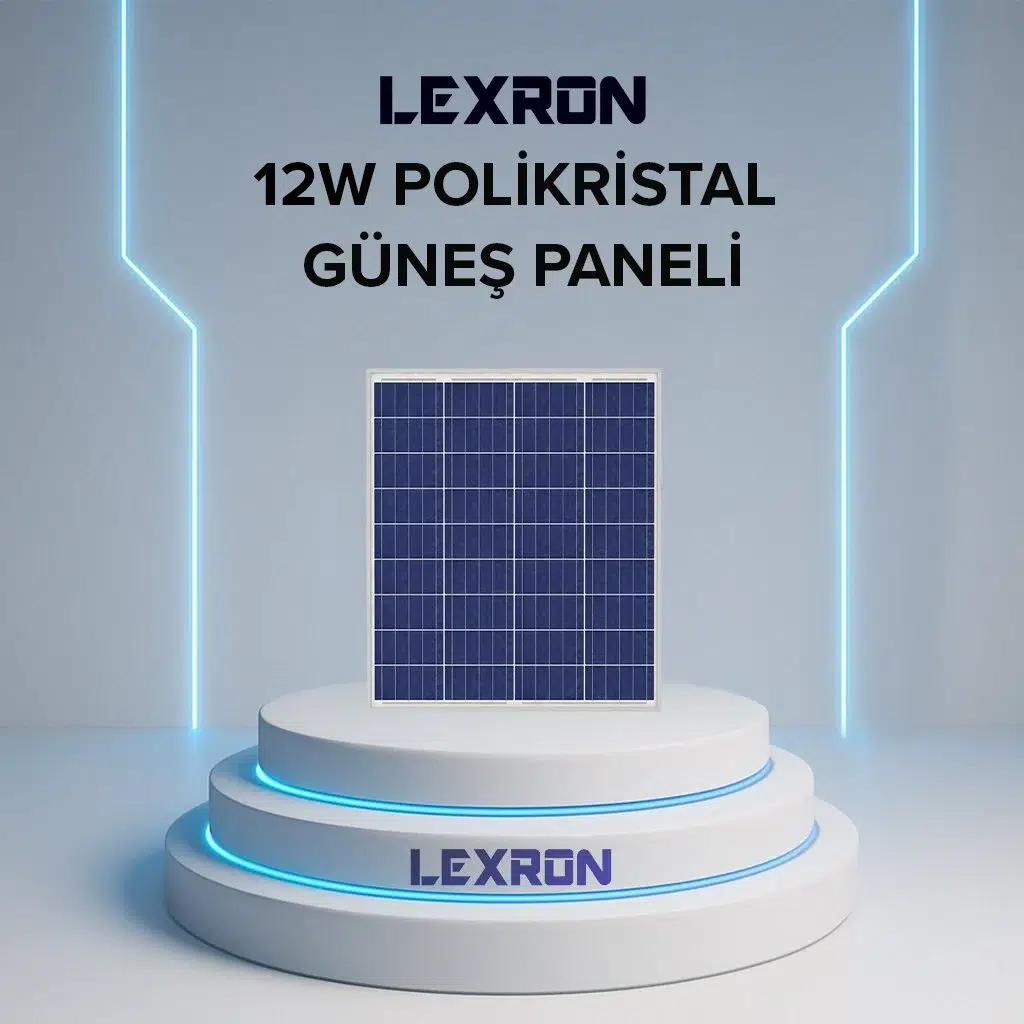 LEXRON 12W POLİKRİSTAL GÜNEŞ PANELİ