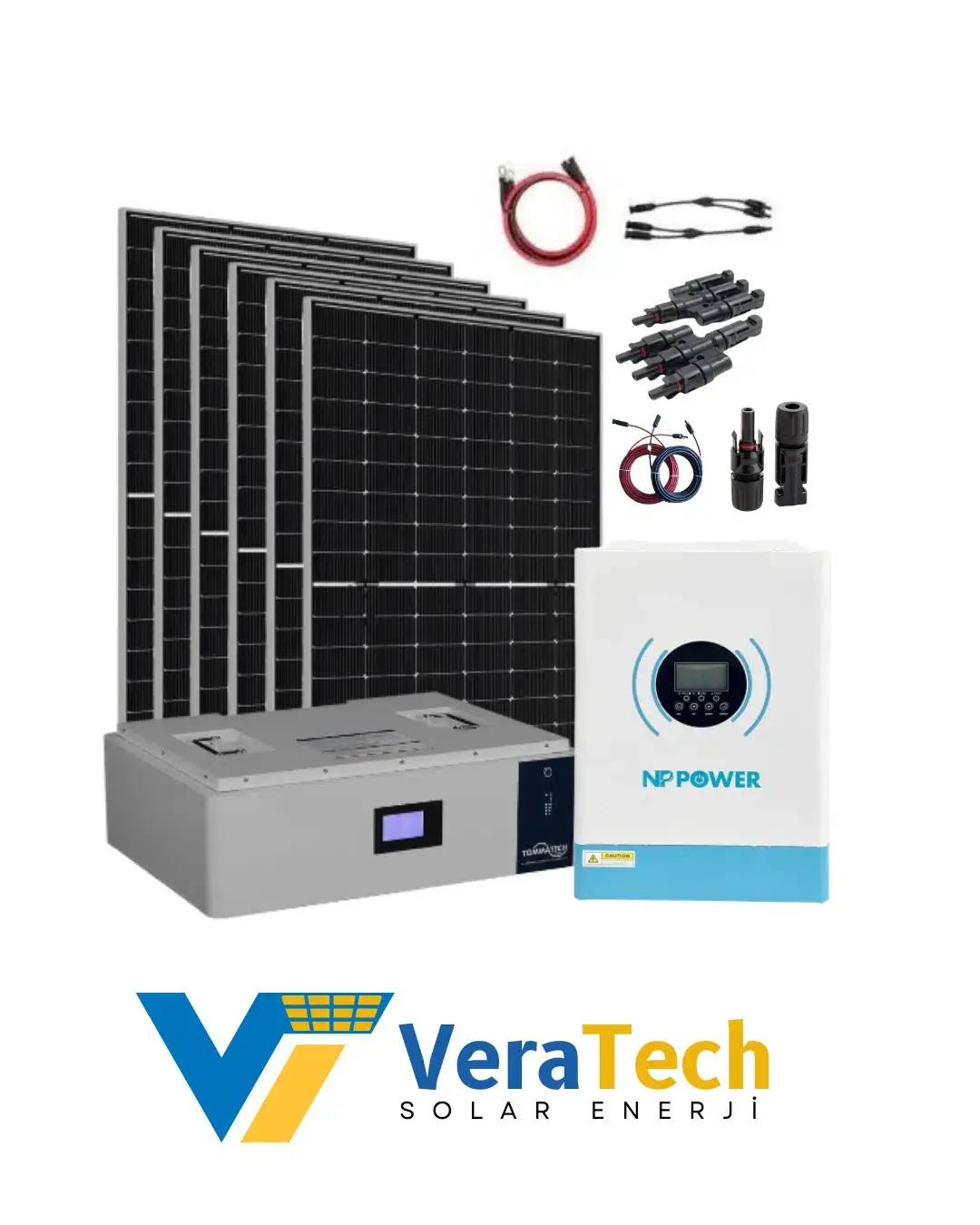 VeraTech Bağ Evi 6.2Kw Solar Paketi | 5Kw Lityum Akü, 6.2kva İnverter