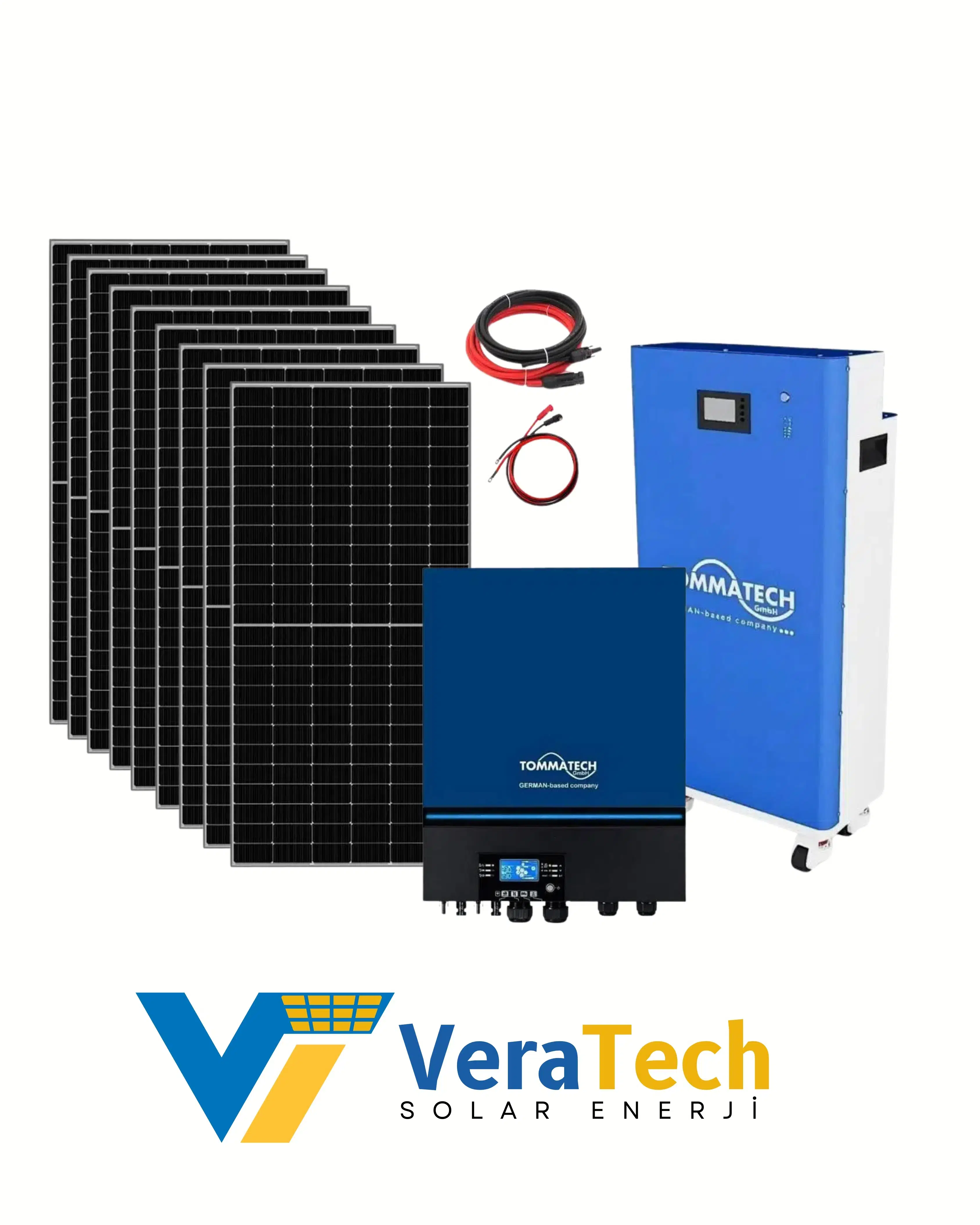 VeraTech Hazır Solar Enerji Paketi 14.3kW Lityum Akü 11kW MPPT İnverter