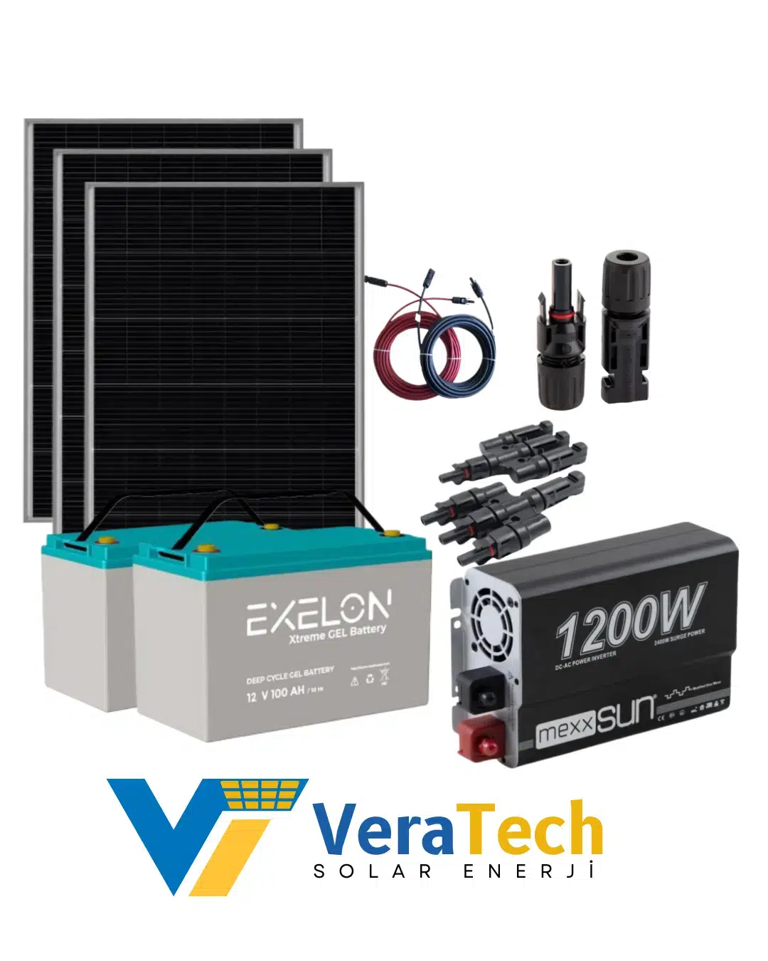 VeraTech Solar Güneş Enerjisi Bağ Evi Mini Buzdolabı Paketi